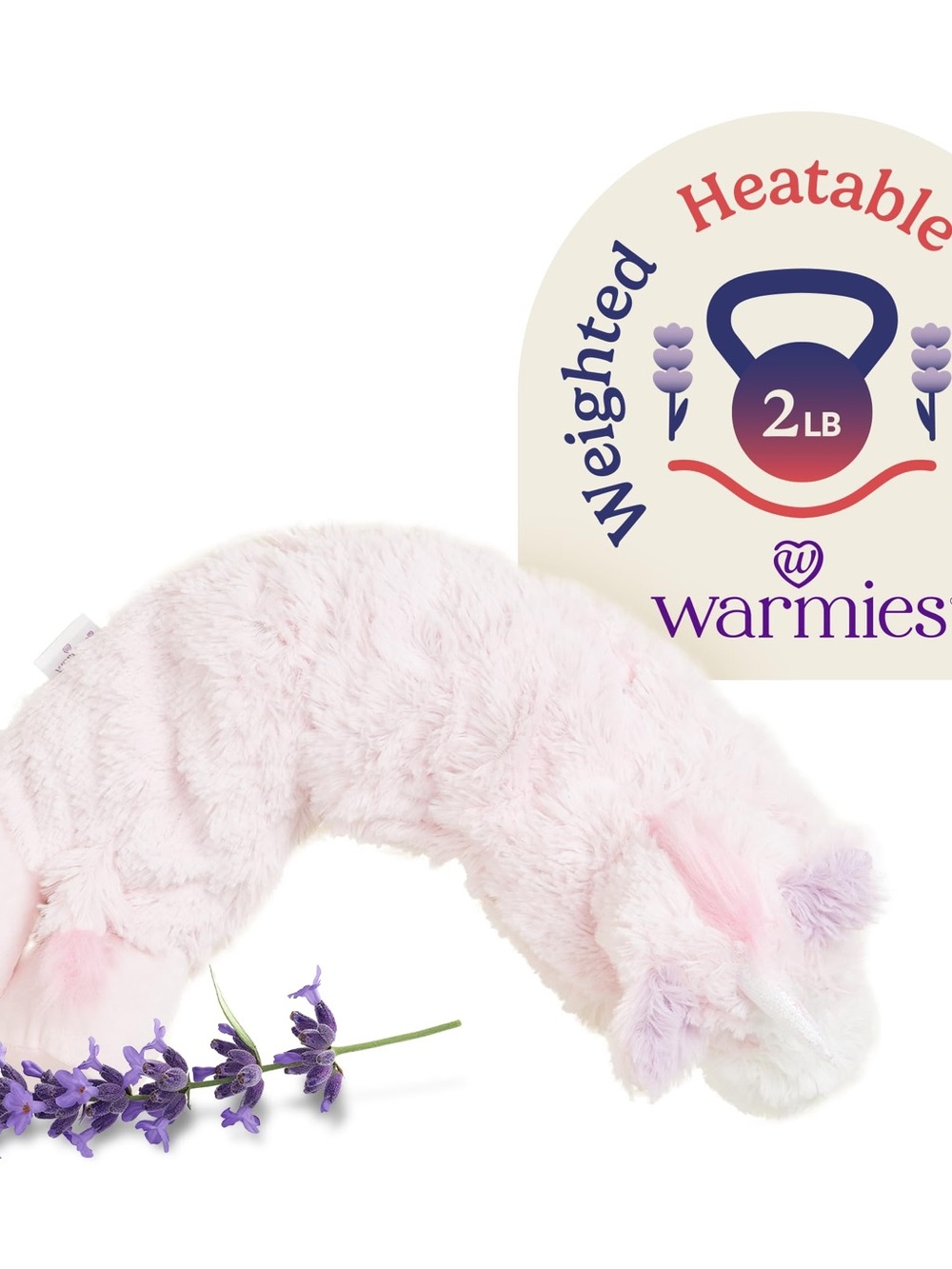 Warmies unicorn Lavender-Scented Pink Plush Heatable Neck Wrap